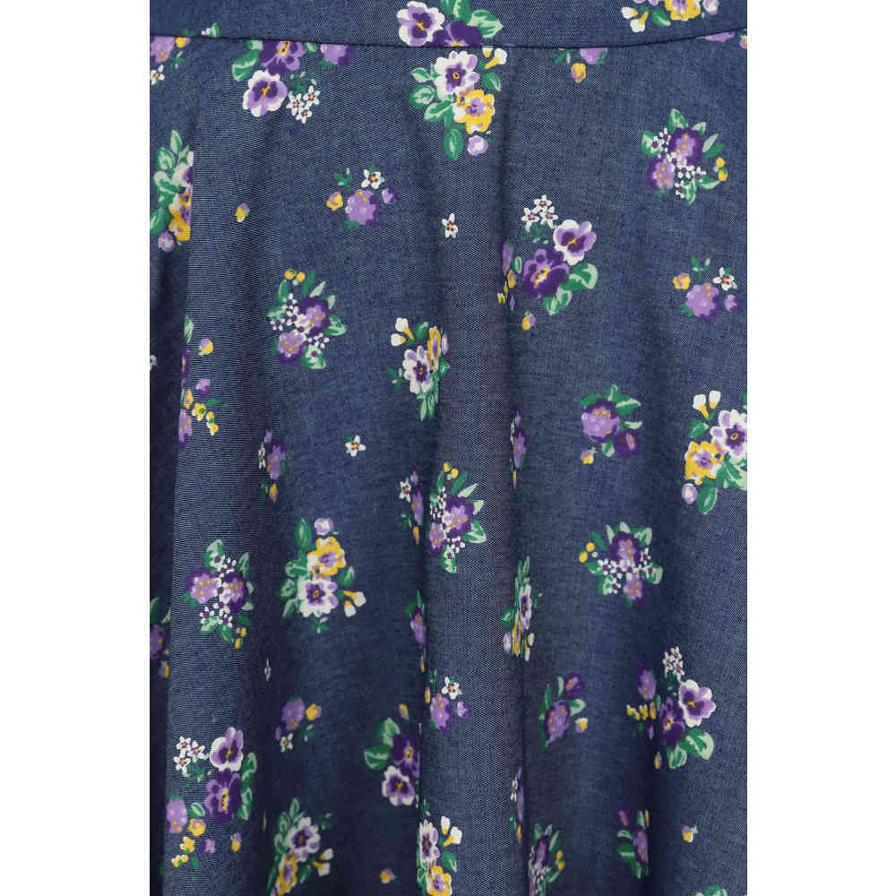 Banned - Cary Bloom Skirt - Blue